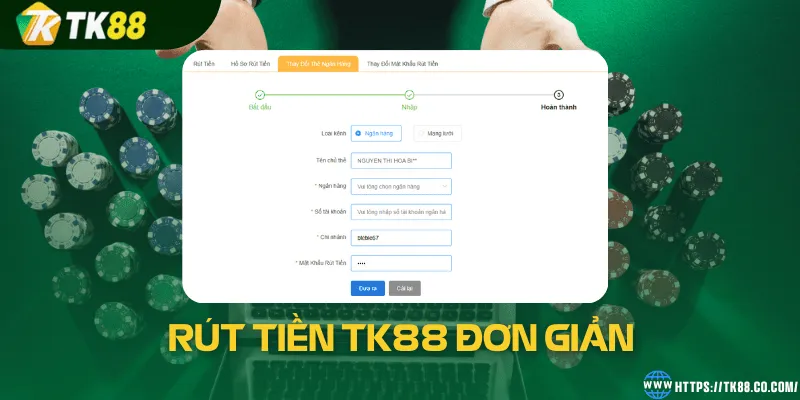 Rút tiền TK88